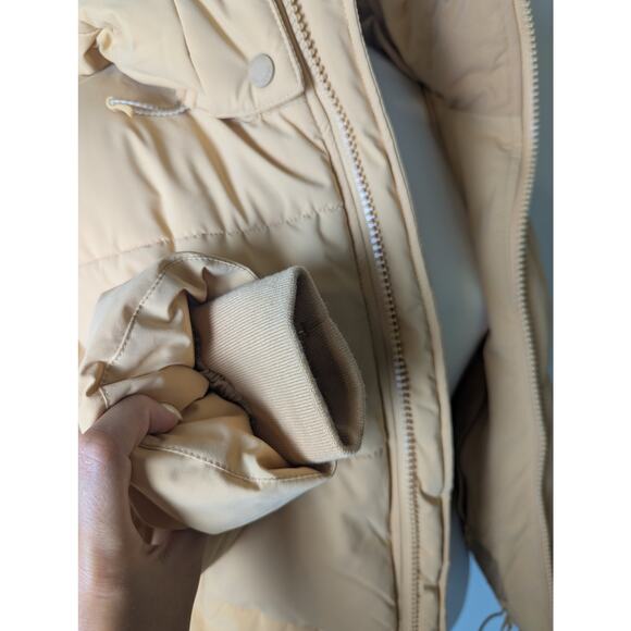 Rip Curl Anti Series Tidal Butter Yellow Crop Boxy Puffer Coat Women Sz M Winter - Picture 6 of 13